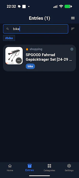 Official screenshot of the Snagito Android app, view three
