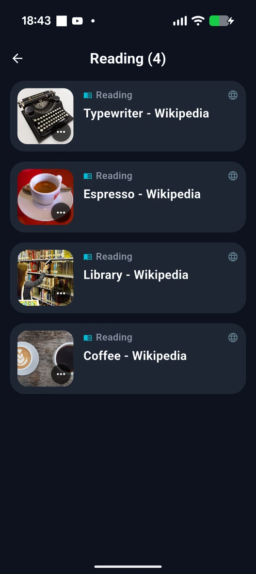 Snagito Android uygulamasının resmi ekran görüntüsü, kategori ayrıntı görünümü